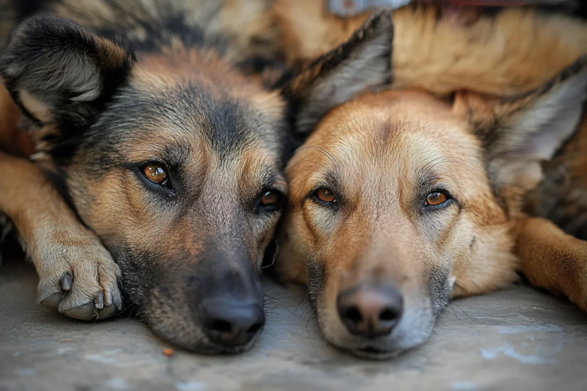 Warum Hunde ihre Köpfe aneinander drücken