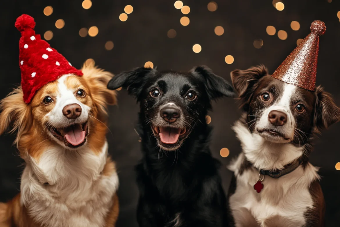 Hunde an Silvester